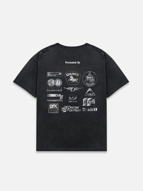 DUKE + DEXTER DR Sponsors Washed Black Mono T-Shirt