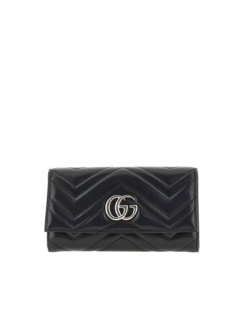 GUCCI Gucci GG Marmont Leather Wallet Black