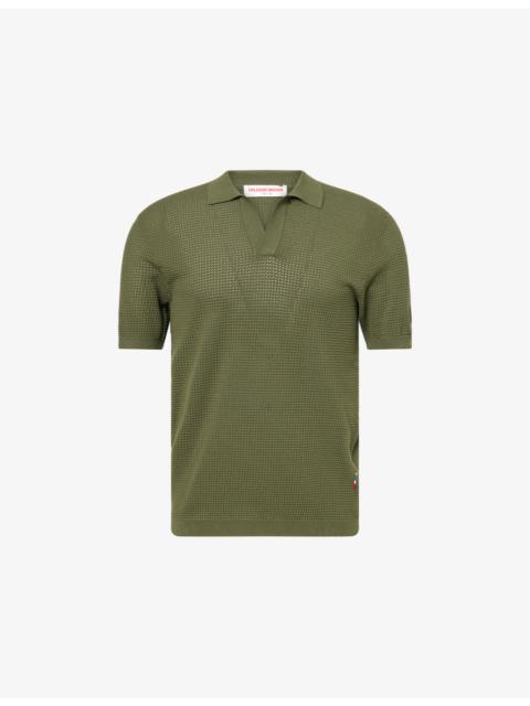 ORLEBAR BROWN Roddy Semi-Sheer Knitted Polo Shirt