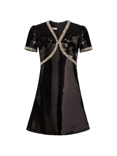 sequin-design mini dress