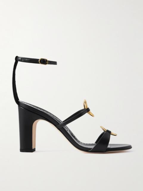 Manolo Blahnik Hisfahan 90 Leather Sandals