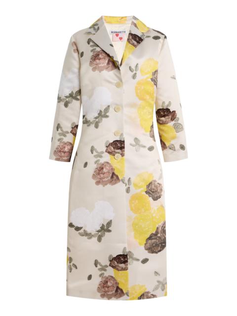 BERNADETTE Elle Floral Satin Coat multi