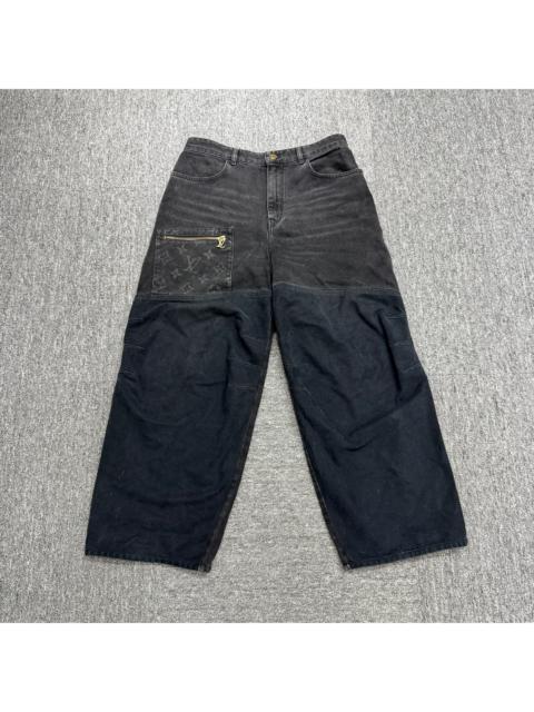 Louis Vuitton Louis Vuitton Distressed Patchwork Denim Jeans