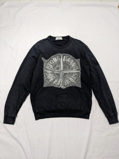 Stone Island Stone Island Faded Black Sweatshirt Big Logo