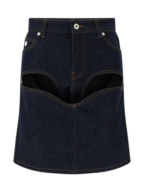 Jean Paul Gaultier 'Denim Mini Skirt With Cuts And Turn Up' skirt