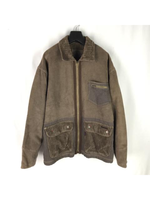 Other Designers Designer - SLIP LINE SUEDE HEAVY SAFARI CARGO POCKET