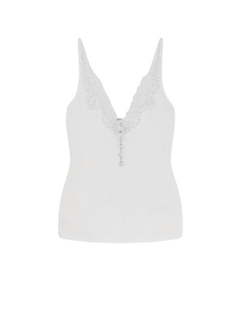 self-portrait Self-Portrait Women Viscose Top With Lace Inserts