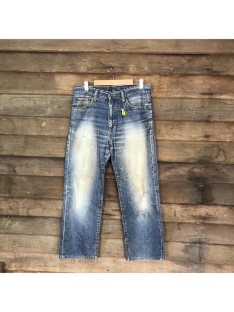 Other Designers Uniqlo - Uniqlo Blue Distressed Denim Pants #B547