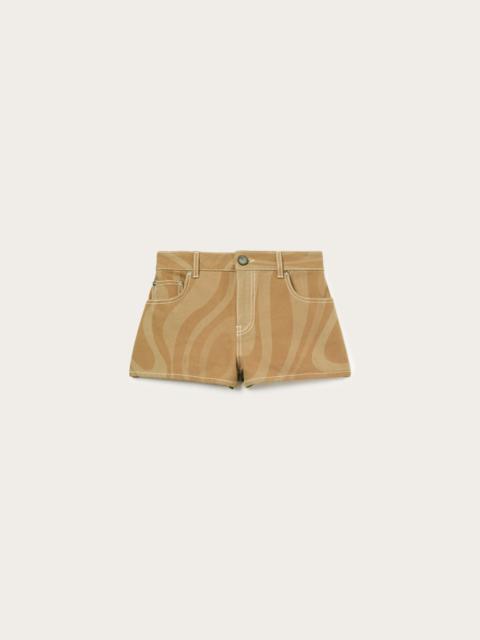 PUCCI MARMO PRINT CANVAS SHORTS