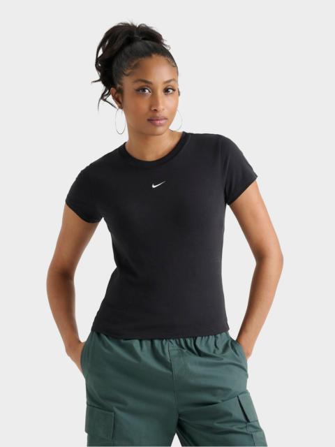 Nike WOMEN'S NIKE SPORTSWEAR CHILL KNIT MOD CROP T-SHIRT