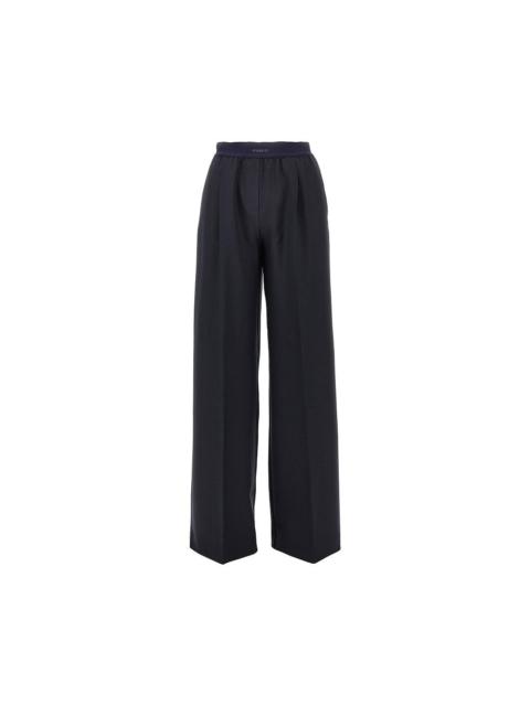 PINKO Pinko Stretch Wool-blend Wide-leg Pants Blue