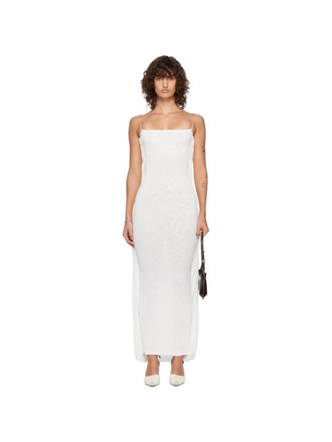 JACQUEMUS Off-White 'The Plumetis knit' Maxi Dress