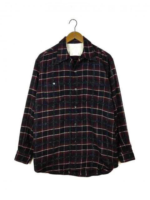 Other Designers Japanese Brand - D/W Japan Checked Flannel Button Up Shirt Oxford