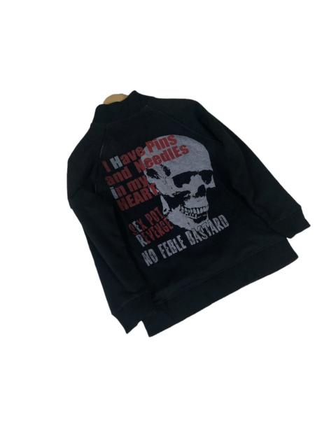 If Six Was Nine - Sex Pot Revenge Punk Skull Button Up Cotton Jacket Fit S