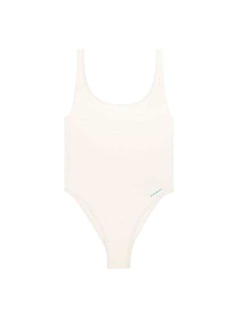 Sporty & Rich Carla logo-print swimsuit