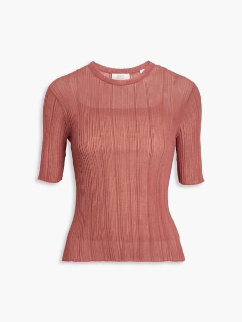 Other Designers Ribbed cotton-blend top
