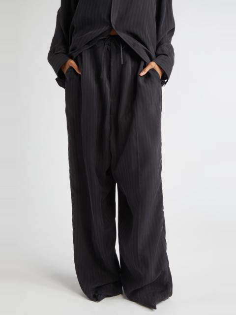 BALENCIAGA Balenciaga Fluid Cupro Tailored Pants in 1000 Black at Nordstrom