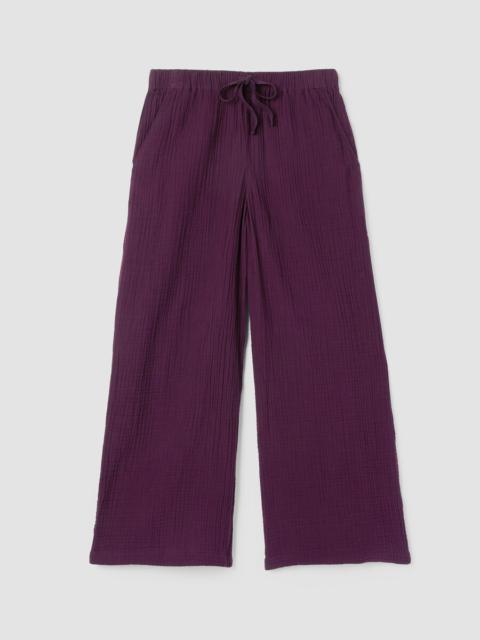 EILEEN FISHER Organic Cotton Lofty Gauze Wide-Leg Pant