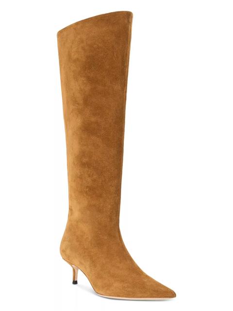 STAUD Women's Sebastian Suede Kitten Heel Boots