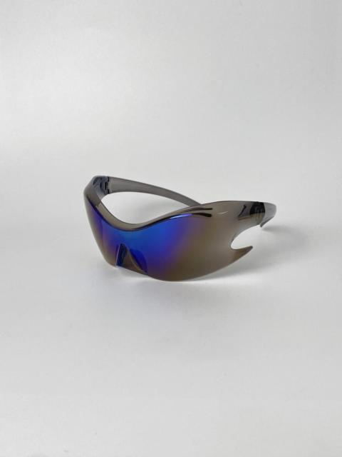 Hype - Y2k Vtg Avant Garde Futuristic Sliver Sunglasses Unisex OS