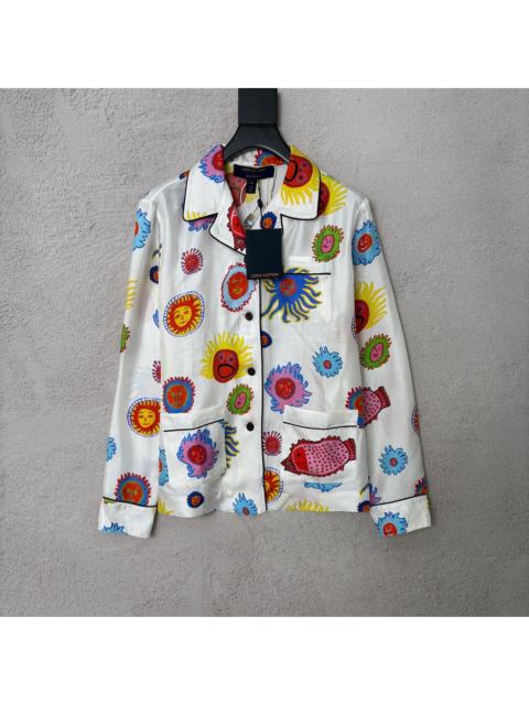 Louis Vuitton Louis Vuitton LV Yayoi Kusama collaboration white mulberry silk cartoon pattern casual long-sleeve s