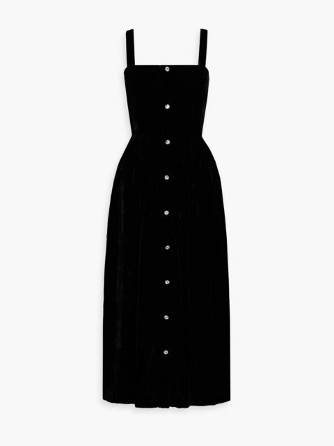 Other Designers Laura velvet midi dress