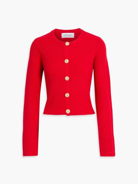 DEREK LAM 10 CROSBY Nebula ribbed wool-blend cardigan