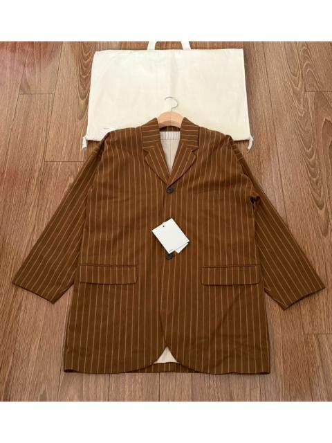 visvim VISVIM ASCOT CONOID JKT SANTOME — Exquisite Striped Suit Jacket with Embroidery