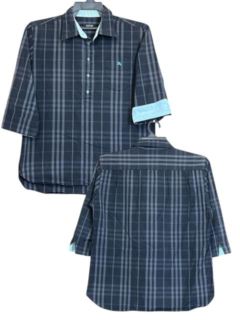 Burberry Burberry black label check 3 quarter polo shirt