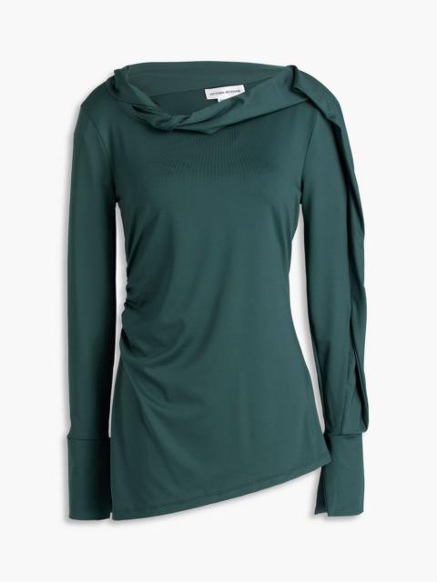 Victoria Beckham Twisted cutout stretch-jersey top