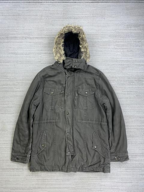 Other Designers Japanese Brand × Vintage - Vintage Corona Japan Multipocket Faux Fur Hoodie Jacket