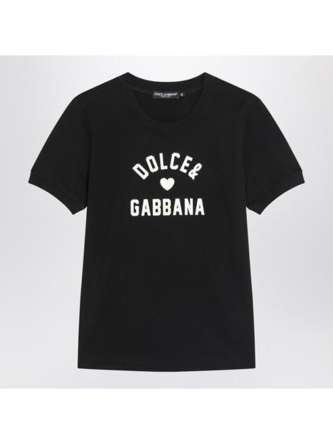 Dolce & Gabbana Dolce&Gabbana Black Cotton Logo T-Shirt Women