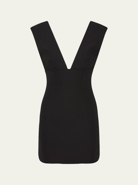 ST. AGNI Plunge Mini Dress