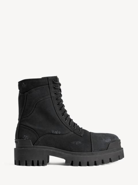 BALENCIAGA Men's Combat Strike Boot in Black