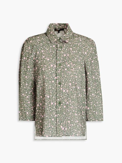 maje Floral-print woven shirt