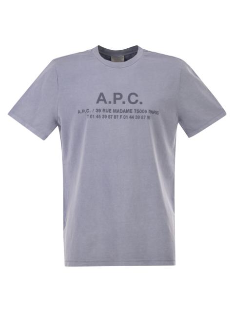 A.P.C. A.P.C. Men Organic Cotton T-Shirt With Logo Print
