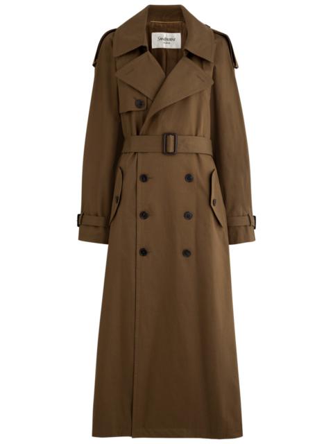 SAINT LAURENT Saint Laurent Double-breasted Cotton-twill Trench Coat