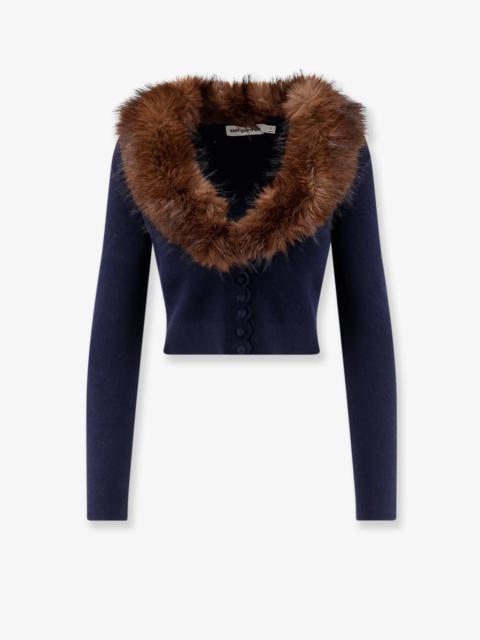 self-portrait Self Portrait Cardigan With Faux Fur Profile