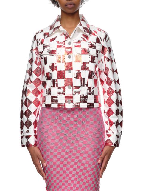 MM6 Maison Margiela Check Print Denim Jacket