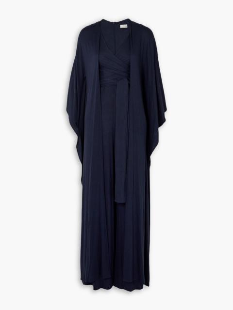 Other Designers Norma stretch-jersey cape and wrap-effect jumpsuit set