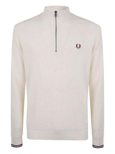 Fred Perry "Fred Perry" Waffle Stitch Half Zip Jumper