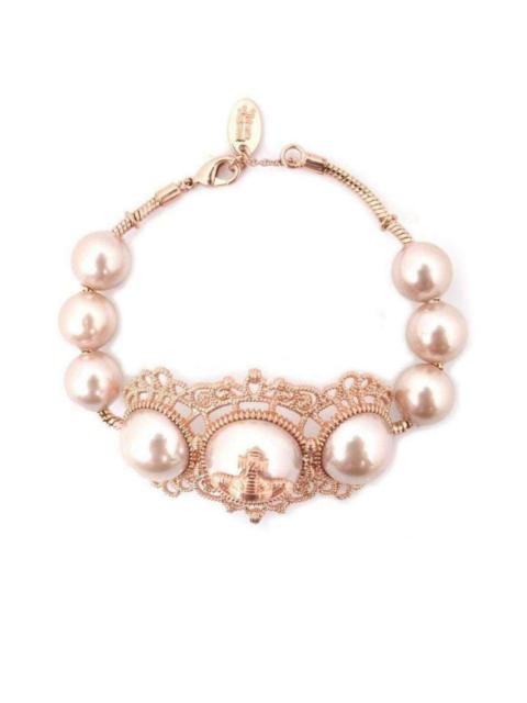 Isolde Large Pearl Pink Gold Bracelet