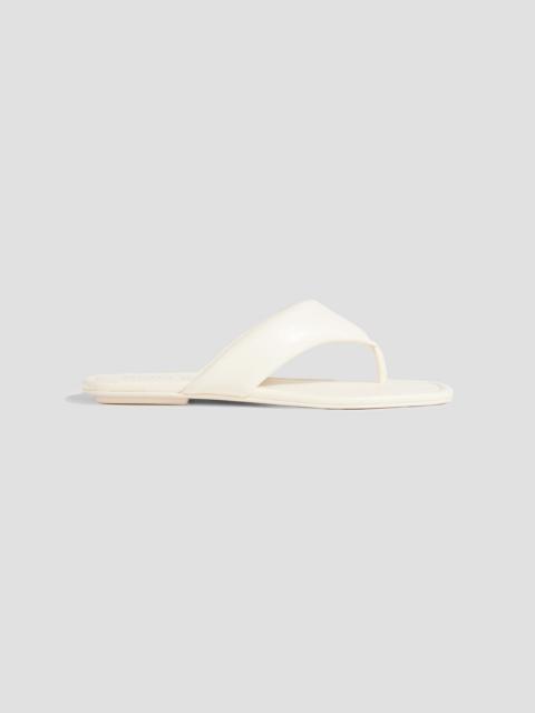 Stuart Weitzman Maui padded leather flip flops