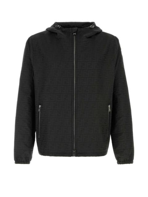 FENDI Fendi Men Black Polyester Windbreaker