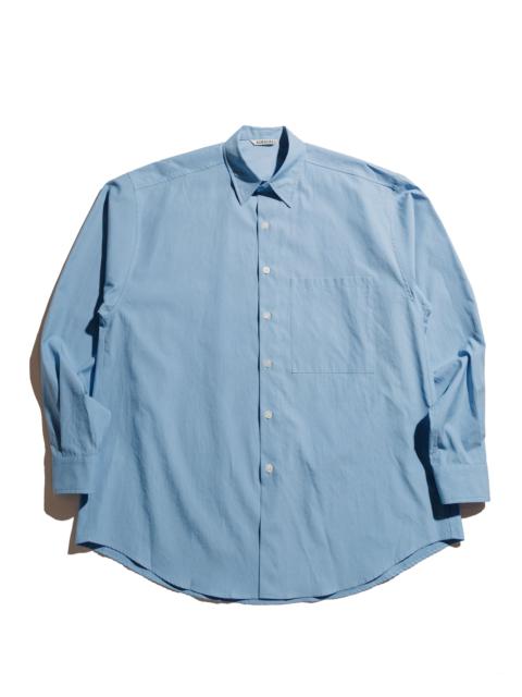 AURALEE Washed Finx Twill Big Shirt Blue