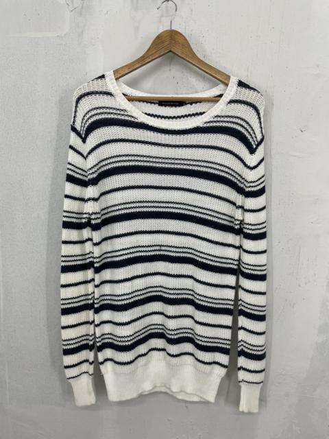 Other Designers Gostar De Fuga Stripe GOA Tassi Assymetrical Style Knitwear