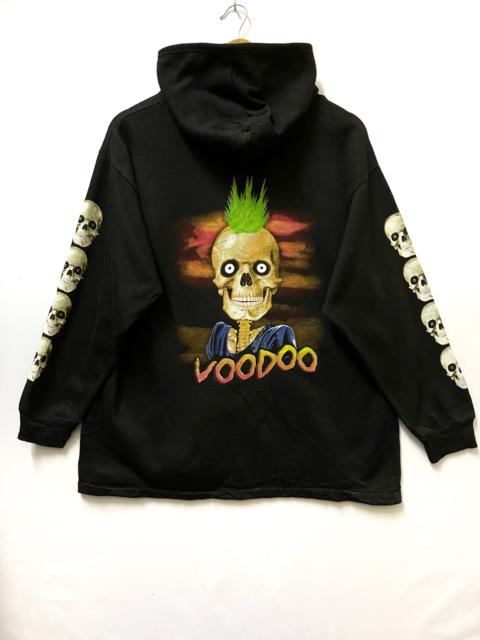 Other Designers Vintage - Vintage Voodoo Scary Skulls Hoodie Black Made in U.K