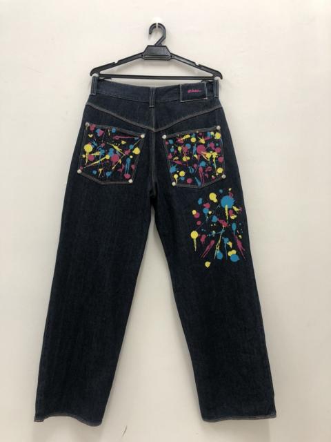 Other Designers Designer - OCTOPUS ARMY Japan Pop Art Splatter Punk Denim Pant Loose