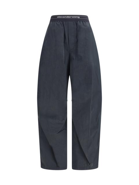 Alexander Wang Alexander Wang Women Trousers With Elastic Waistband And Contrasting Jacquard Logo