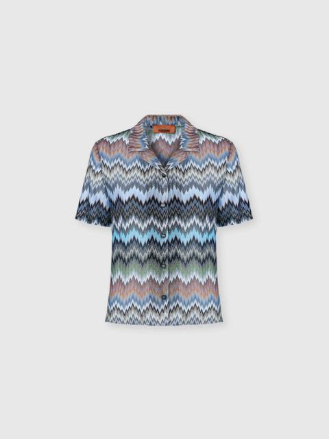 Missoni Snake-Pattern Viscose Bowling Shirt